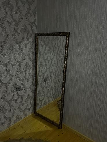 Güzgü Döşəmə üstü, Düzbucaqlı, Dekorativ, Naxışlı