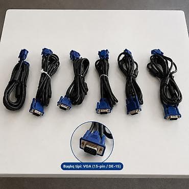 VGA (15 Pin) Kabel – İkinci əl, yeni kimi VGA (15 Pin) görüntü kabeli