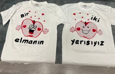 alyanslarin qiymeti: Cütlüklər üçün köynəklər. cütü 40 AZNdir. Razmer hər ikisinin M-dir — 2