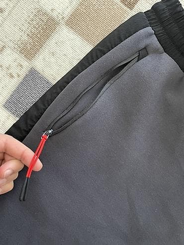 İdman dəstləri: Adidas kişi idman şalvarı - Rəng: tünd boz (yanlarda qara panellər) — 3