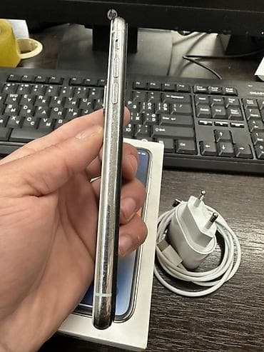 Мобильные телефоны и аксессуары: IPhone X, 256 ГБ, Серебристый — 5