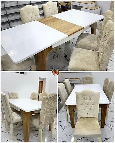 Qonaq otağı üçün, Açılan, Dördbucaq masa, 6 stul — 1