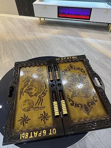 İdman alətləri: Əl İşi Məhsul: Aşxana/istirahət üçün taxta nərd dəsti • Material — 5