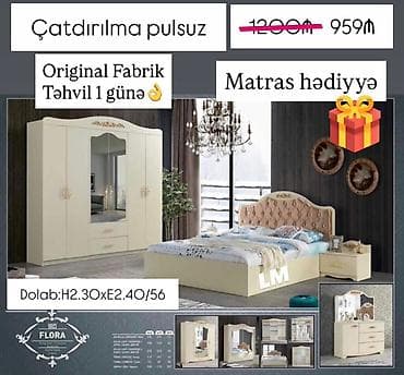 flora stul: İkinəfərlik çarpayı, Dolab — 1