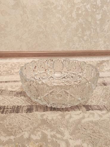 Klassik kristal meyvə/qəlyanaltı qabı. boyukdur - Material: qalın