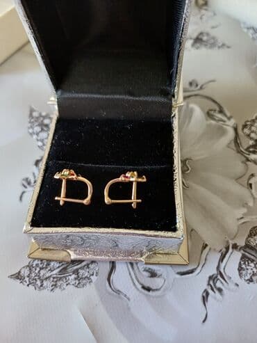 Qızıl alışı: Sırğa, Sarı qızıl, 585 Əyar, 163 g — 1