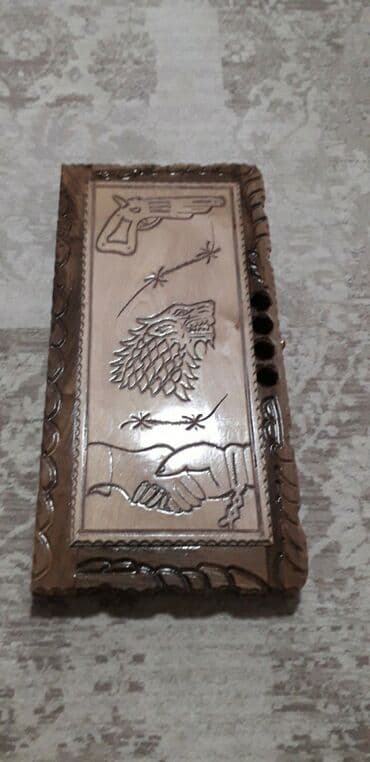 fizika 10 cu sinif metodik vesait pdf: Əl işı ağac nərd taxtası - Material: tam ağac (əl oyması). - Dizayn — 4