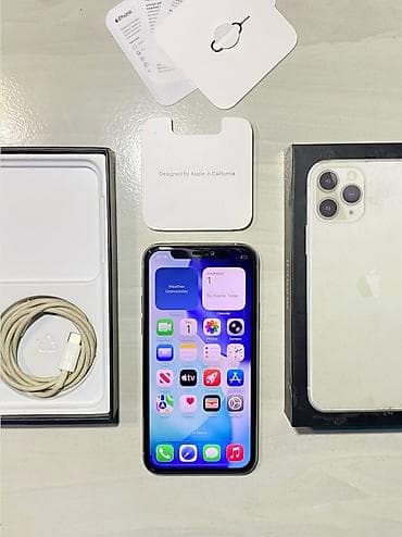mac utu feni: IPhone 11 Pro, 256 GB, Gümüşü, Simsiz şarj, Face ID, Sənədlərlə — 3