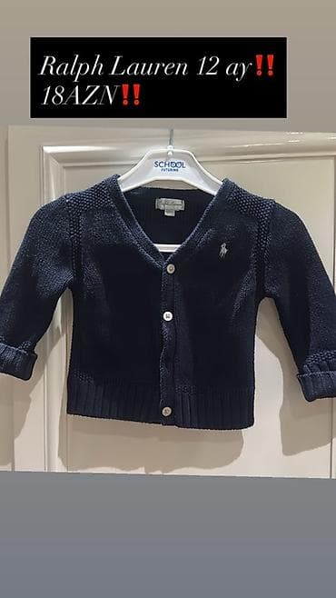 Koftalar, sviterlər: Ralph Lauren uşaq kardiqanı - Ölçü: 12 ay - Rəng: tünd göy - Model — 1