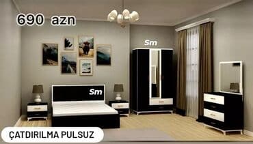 мебель для спальни: İkinəfərlik çarpayı, Yeni — 1