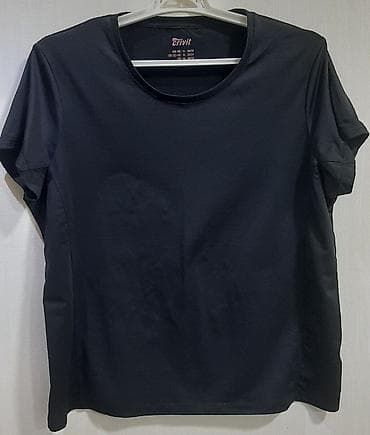 kişi geyimi: Crivit qadın T‑shirt - Rəng: qara - Kəsim: dairəvi yaxalı, qısaqol — 1