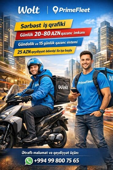 BYD: Moto-kuryer tələb olunur, Gündəlik ödəniş, Təcrübəsiz — 1