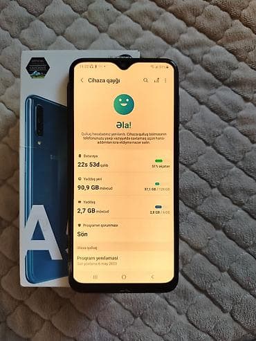 yanğın sensoru: Samsung Galaxy A50, 128 GB, rəng - Mavi, Barmaq izi — 6