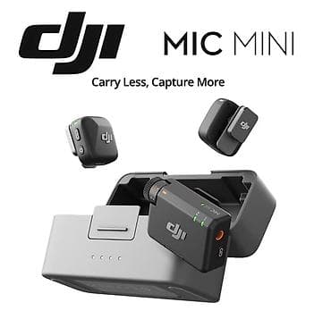 DJI Mic Mini – yüngül, portativ simsiz mikrofon sistemi 2 TX şarj