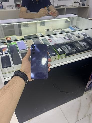 telefonl: Samsung Galaxy A15, rəng - Bənövşəyi, Barmaq izi — 1