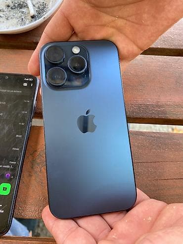 iphone dubay varianti: IPhone 15 Pro, Blue Titanium, Barmaq izi, Face ID, Simsiz şarj — 4