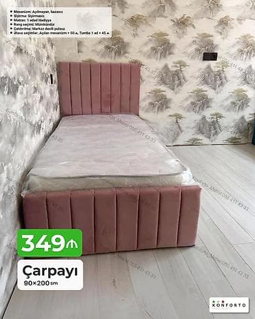 Çarpayı – 90×200 sm - Mexanizm: Açılmayan, bazasız - Sıyırma