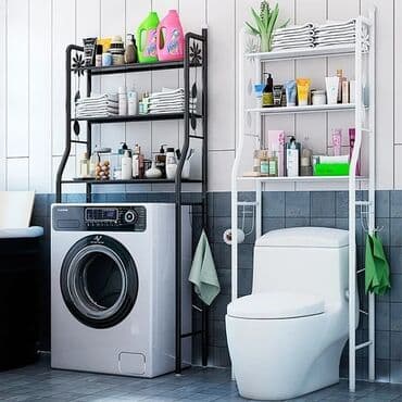 esyalari duzmek ucun yer: PaltaryuyanUnitaz ətrafı paslanmayan poladdan çoxfunksiyalı rəf — 2