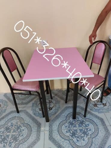 Masa və oturacaq dəstləri: Qonaq otağı üçün, Yeni, Açılan, Dördbucaq masa, 4 stul — 11