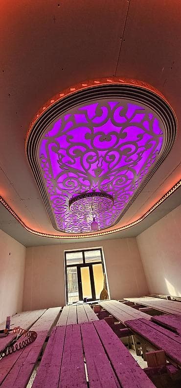 MDF naqışlı dekorativ interyer həlləri – qapı və tavan panelləri - — 4