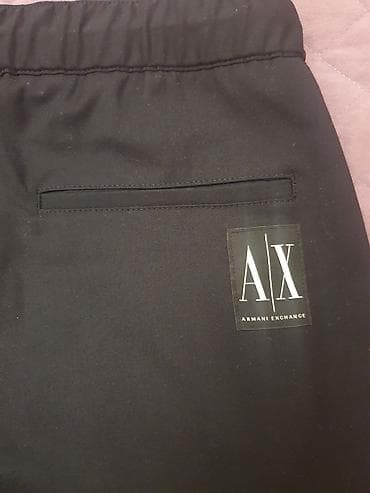 topdan geyim: Armani Exchange (A|X) kişi şalvarı. Az işlənmiş Qara rəngdə, müasir və — 3