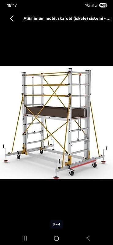 8 marta aid şəkil: Alüminium mobil skafold (iskele) sistemi - Material: yüngül və — 3
