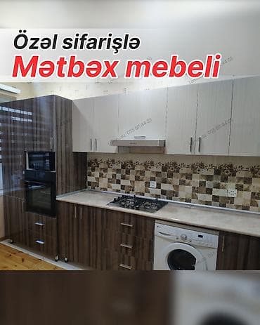 Sifarişlə mətbəx dəsti, Özü çəkən petlələr, Sadə laminat, Kredit yoxdur
