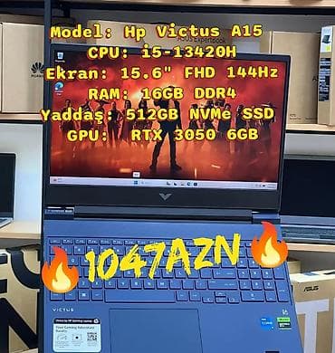 hp g6 1000: İşlənmiş HP Victus, 15.6 ", Intel Core i5, 512 GB — 1