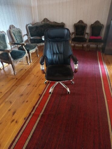 офисная мебель баку: Təkərli, Qolları tənzimlənmir, Süni dəri — 2