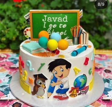 şəkilli tort: Məktəb mövzulu bəzəkli tortlar – “Bilik Günü”, “İlk dərsin mübarək” — 7