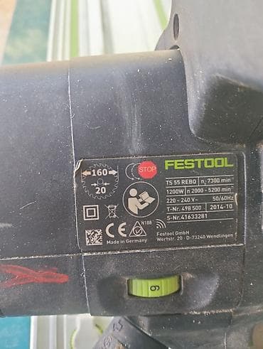 yuxuda nerdivan gormek: Festool TS 55 REBQ plunge tipli şinli diskli mişar Texniki — 8