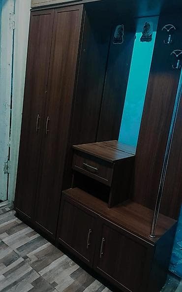 dehliz skaflari: Xol üçün çoxfunksiyalı dəhliz mebeli dəsti - Rəng: tünd qoz - — 1