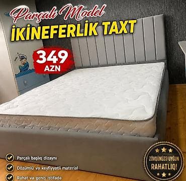 taxt carpayılar: Parçalı model ikinəfərlik taxt - Zövqünüza uyğun rahatlıq - Parçalı — 1