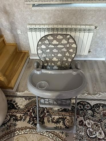 Uşaq yemək stulu – VAVA brendi, boz rəng - Rahat və sabit — 2