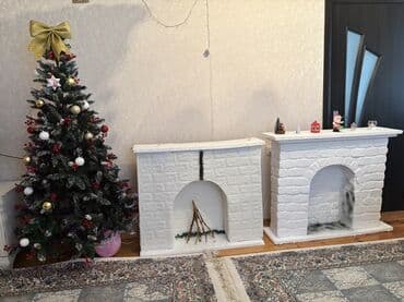 биокамин для дома: Dekorativ süni kamin (yeni il və bayram bəzəyi üçün). - Material — 3
