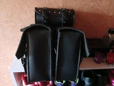 запчасти legacy: Motosiklet yəhər çantası yüksək keyfiyyətli qara süni dəridən — 4