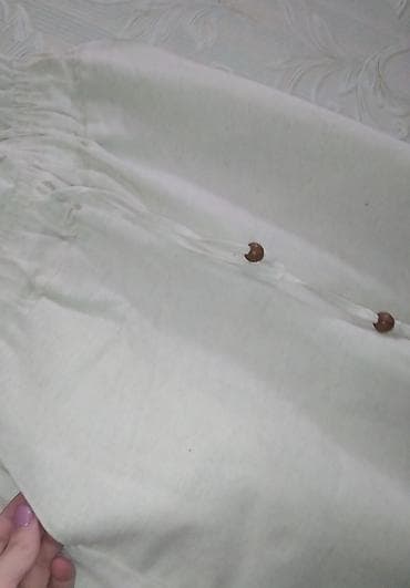 bahar qızı geyimi: Ağ rəngli rahat şalvar. Yenidir, real alıcıya endirim olunacaq. İsti — 3