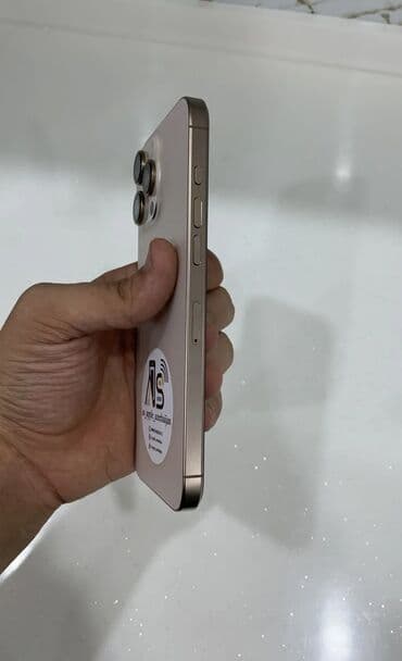 iphone 17 pro max azərbaycanda qiyməti: IPhone 16 Pro Max, 256 GB, Desert Titanium, Barmaq izi, Face ID, Simsiz şarj — 2