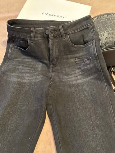 джинсы новый: Джинсы Брэнд balensiaga новые очень стильные прямые широкие ткань — 3