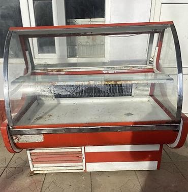 Soyuducu vitrin – mağaza/kafe üçün - Ön və yanları şüşəli
