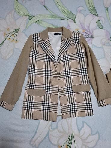 beli: TƏCİLİ SATILIR. Qadın kostyumu – blazer və şalvar dəsti - Rəng: bej — 2
