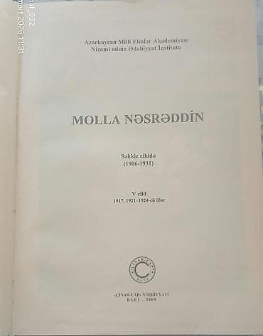 sat kitablari: Məhsul: “Molla Nəsrəddin” – V cild (Səkkiz cilddə, 1906–1931) - — 3