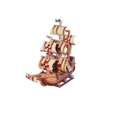 uşaq inkişafı metodikası: Puzzle 3D 79 hissə 72 sm Pirat gəmisi Beyin inkişaf etdirici — 1