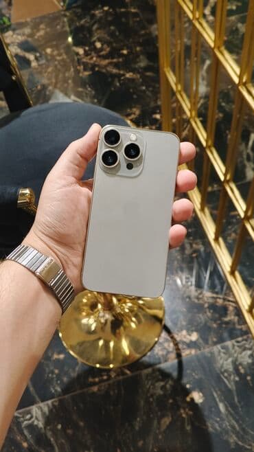 iphone 16 satilir: IPhone 15 Pro, 64 GB, Matte Gold, Face ID — 1