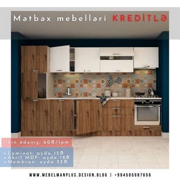 dekor qrup: Sifarişlə mətbəx dəsti, MDF, Kredit var, Pulsuz çatdırılma — 7