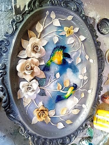 divar: Oval dekorativ rellef tablo kolleksiyası - Material — 5