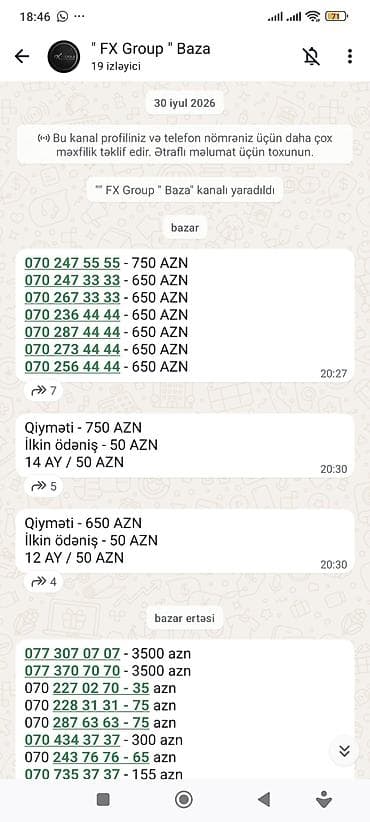 sim kredit: Xüsusi və yadda qalan mobil nömrələr satılır. Seçimlər arasında — 6