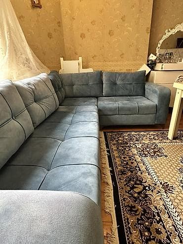 Künc divan, Yeni, Bazalı, Vеlur parça, Çatdırılma yoxdur