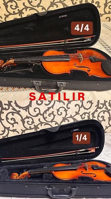 gitara sim: Skripka dəsti – tam komplekt - Ölçü: Tam ölçü (4/4) klassik skripka - — 5