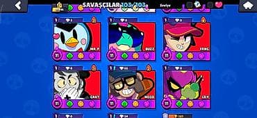 11 kabro: Brawl Stars Hesabı Kupa: 56400+ Karakterlər: Bütün karakterlər — 8